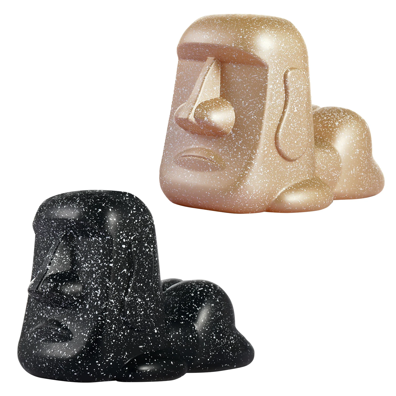 Moai Easter Island Head Statues Retro Figurine Sculpture With Phone Holder Creative Figurine Sculpture With Phone Holder