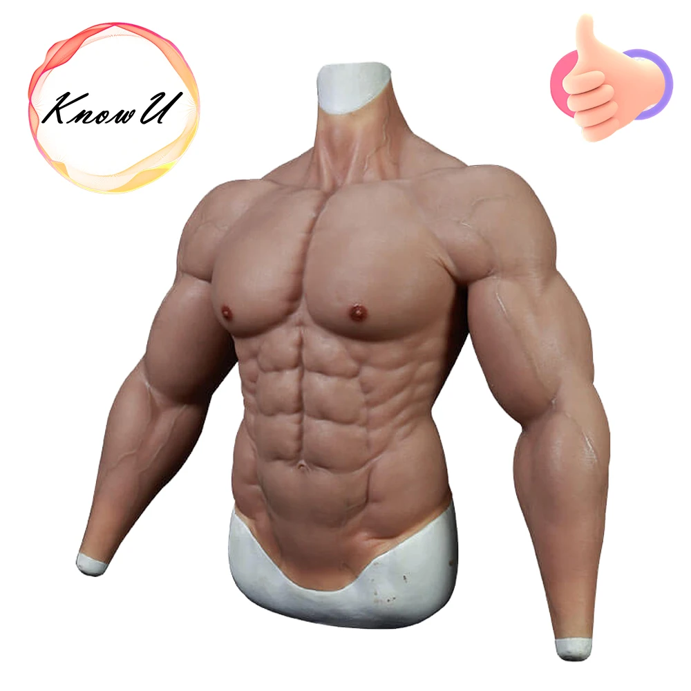 Knowu-Silicone Muscle Chest Enhancement Muscle Suit Con Arm Muscle Unicorn Arm Vein Display Muscolare Vascolare Per Giacca Cosplay