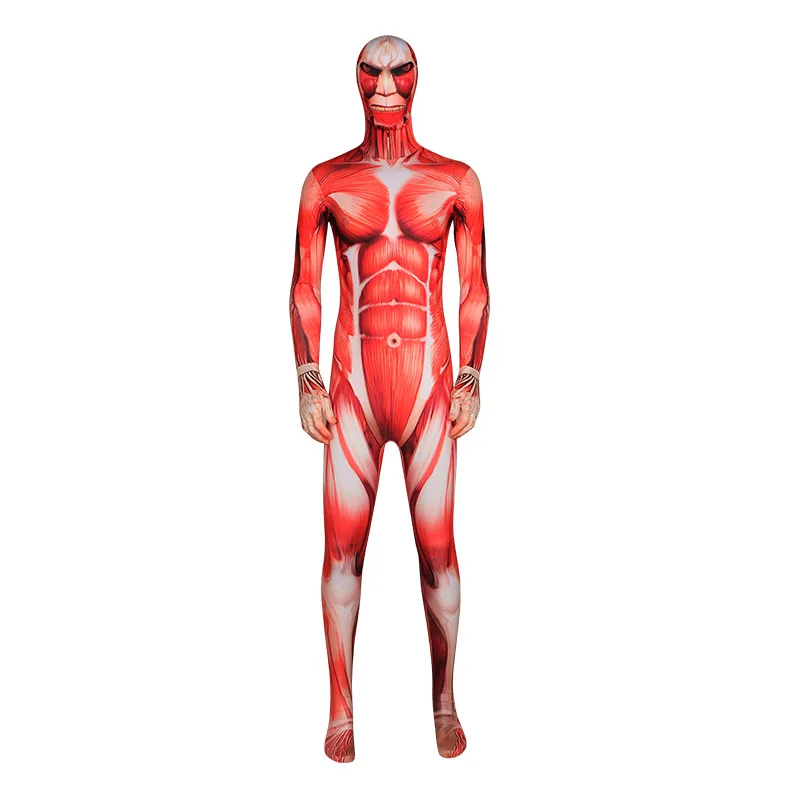 Marching Giant Muscle Suit Cos Suit Skin-Tight Garment Tuta Muscle Suit Cosplay Halloween Performance Costume