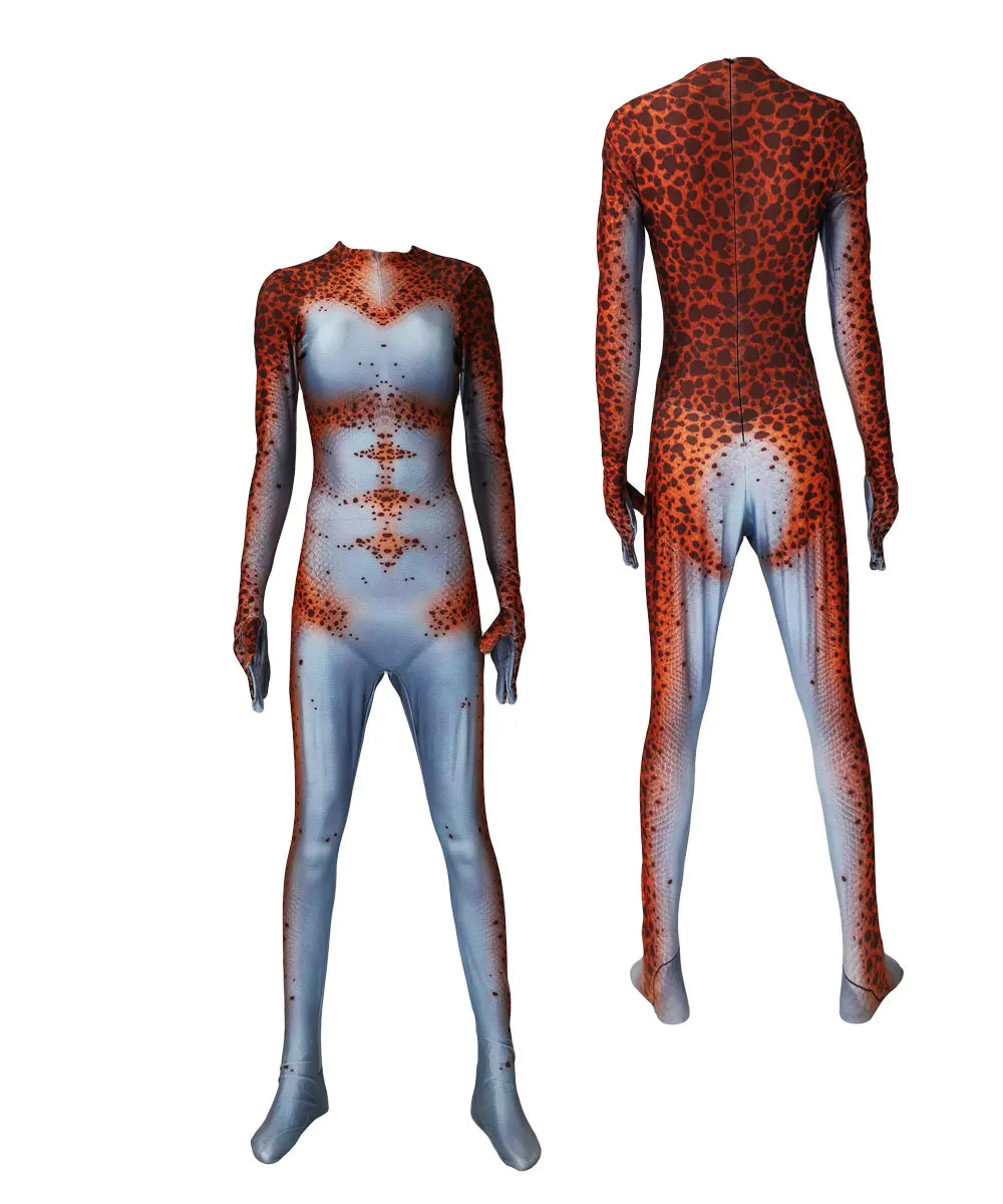 Zawaland Halloween Predator Costumi Cosplay Carnevale Catsuit Manica Lunga Zentai Body Tute Fantasia Tuta Muscolare