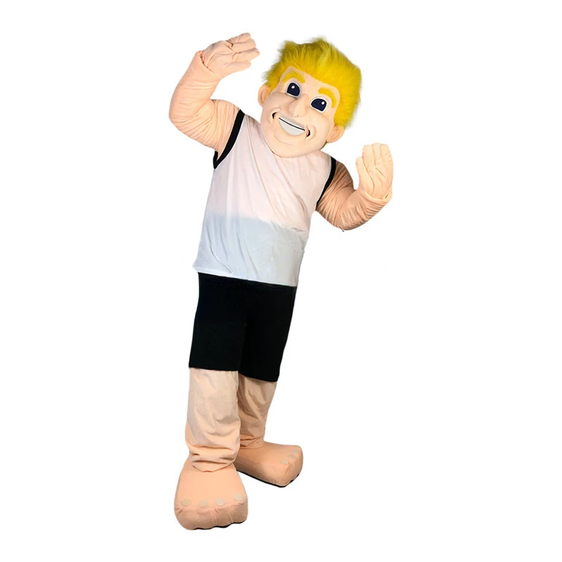 Costume Da Bambola Per Ragazzino Sport Muscle Youth Man Mascot Walking Puppet Stage Performance Costume Costume Da Animale
