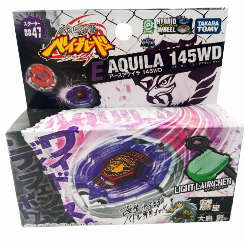 Genuine Takara Tomy Beyblade Metal Fusion Bb47 Earth Eagle Aquila 145Wd + Launcher Genuine Takara Tomy Beyblade Metal Fusion Bb47