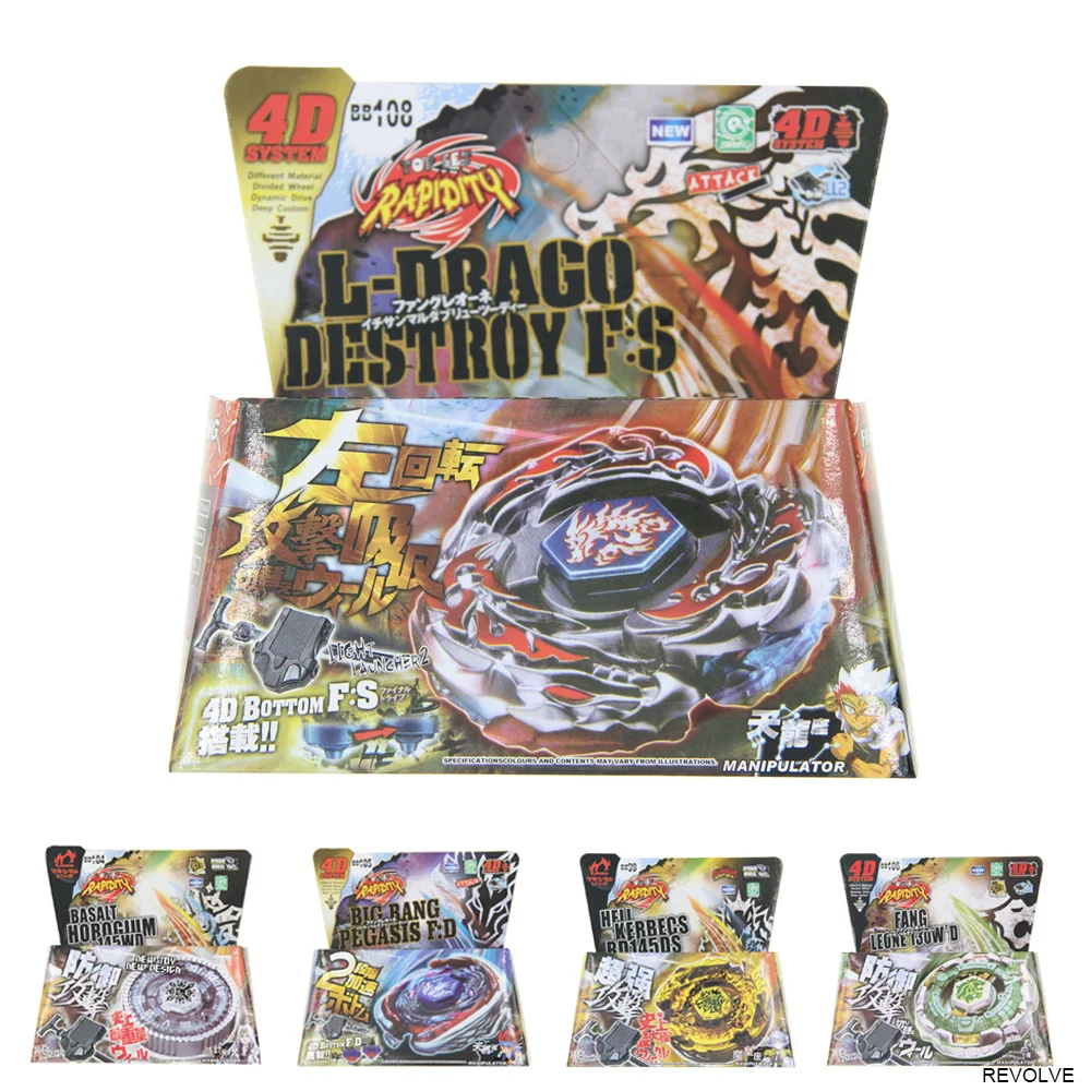 B-X Toupie Burst Beyblade Metal Fusion Rapidness Bb106 Fang Leone 130 W2D Metal Fury Beyblade Bb-106