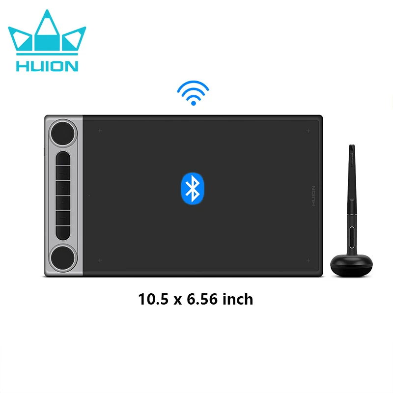 Tavoletta Grafica Wireless Huion Inspiroy Dial 2 Q630M Bluetooth 5.0 Mode Drawing Tablets Support Linux Chrome Macos Android Phone
