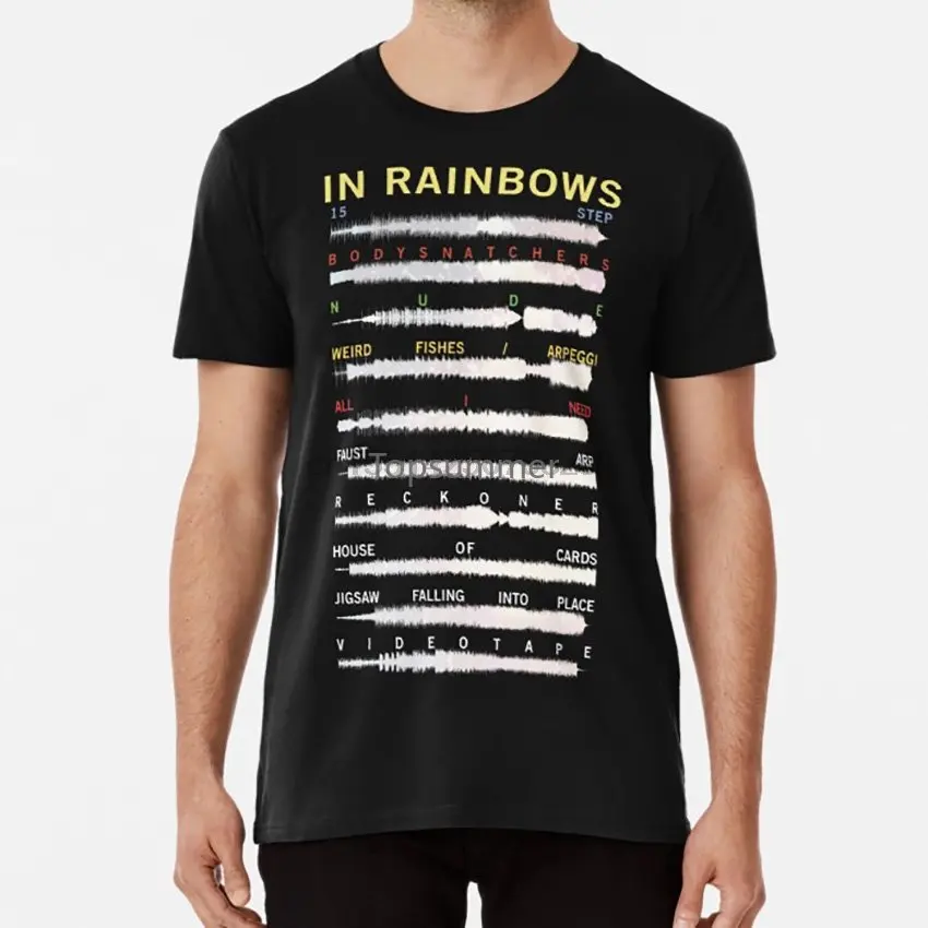 Radiohead - In Rainbows - Sound Wave T Shirt Radiohead Ok Computer Oknotok Soundwave Sound Wave Music Album Alternativa