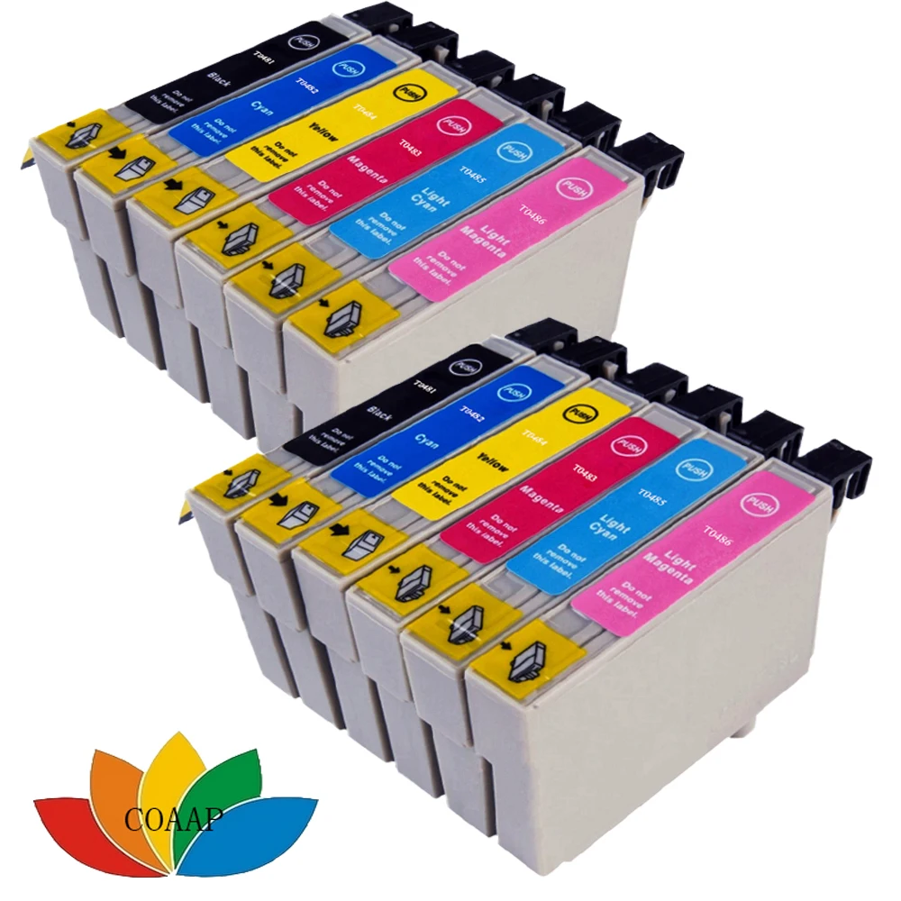 12 Pack Compatibile T0487 Cartuccia Di Inchiostro Per Epson Stylus Photo R200 R220 R300 R300M R320 R325 R340 Stampante