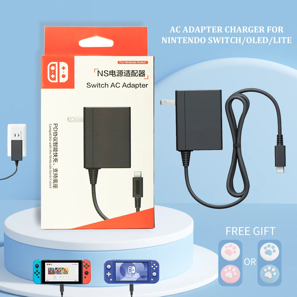 Caricabatterie Adattatore Ca 15V/2.6A Us Eu Plug Per Nintendo Switch Caricabatterie Rapido Usb Tipo C Alimentazione Per Switch Dock Charger Supporto M