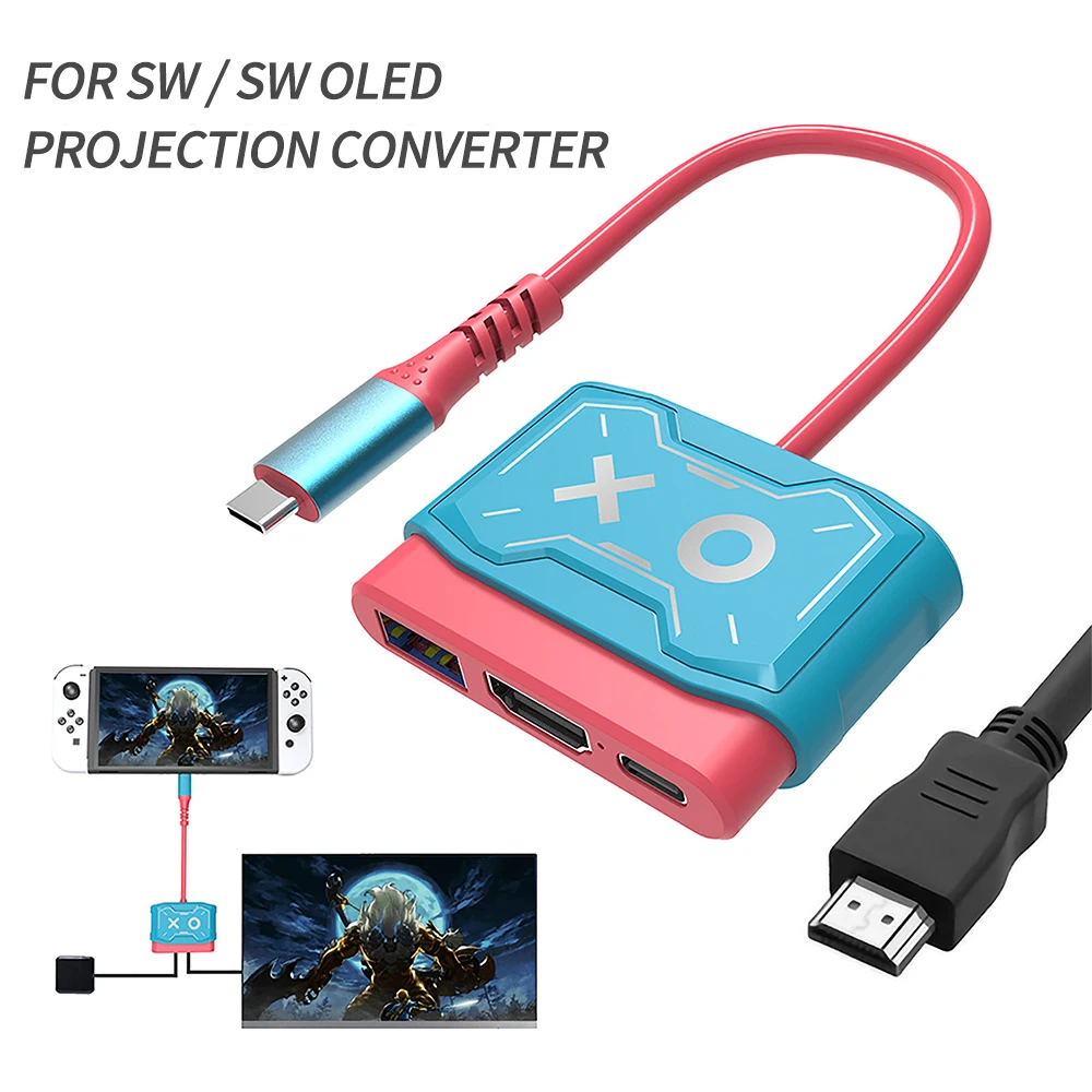 Per Switch Docking Station Dock Tv Per Nintendo Switch Usb C A 4K Hdmi Compatibile Usb 3.0 Pd60W Caricatore Rapido Convertitore Video