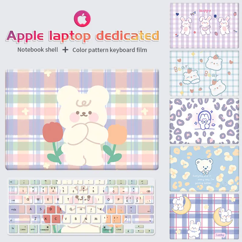 Laptop Sleeve Shell Macbook Case For Macbook Pro13 16 A2141 A2251 A2442 Hard Shell Cute Case Silicone Keyboard Cover Accessories