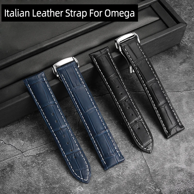 Cinturino In Vera Pelle Per Omega Seamaster 300 150 Speedmaster 007 At150 Cinturino Uomo Marrone 19Mm 20Mm 21Mm