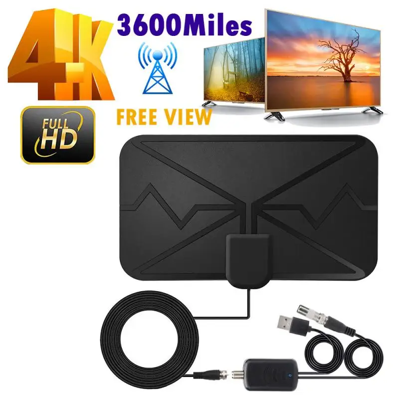 4K Digital Antenna Tv Al Coperto Con Amplificatore Segnale Booster 3600 Miglia Dvb-T2 Hdtv Antenna Hd Digital Hdtv Antenna
