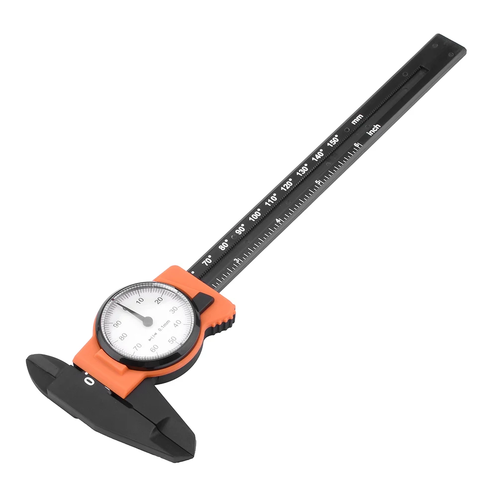 Quadrante Calibro Strumenti Di Misura Di Plastica Vernier Caliper Con Orologio Di Alta Precisione Indicatore Quadrante 0-150Mm