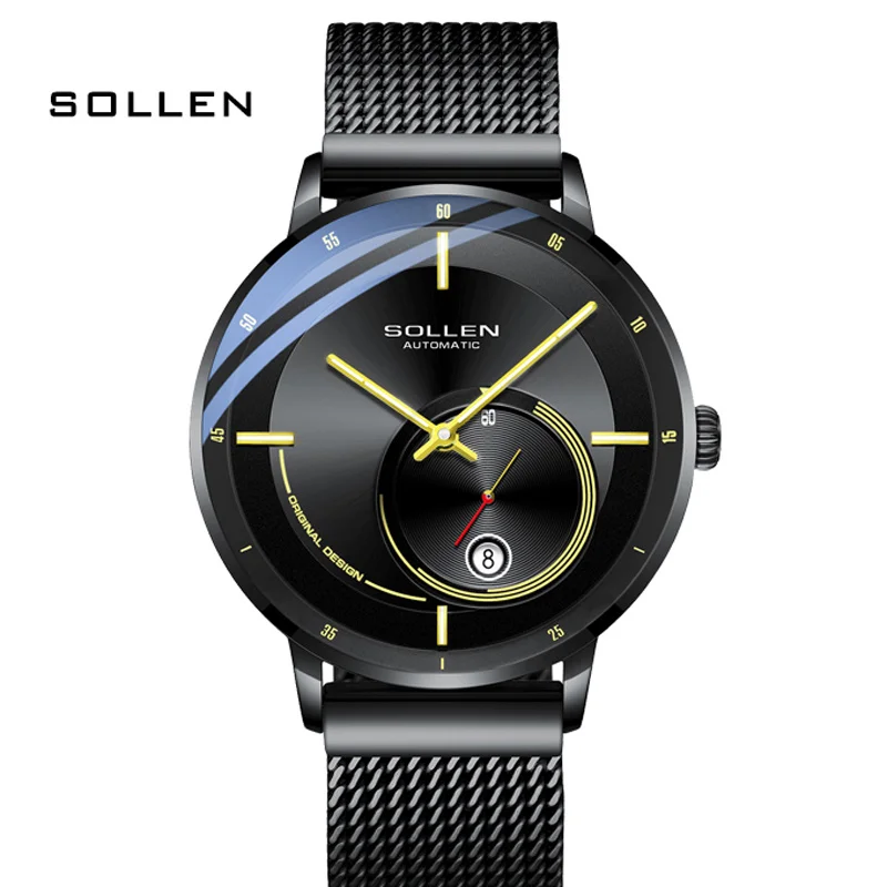 Nuova Svizzera Sollen Marchio Di Lusso Giappone Miyota Orologi Meccanici Automatici Da Uomo Zaffiro Orologio Luminoso Impermeabile Sl309