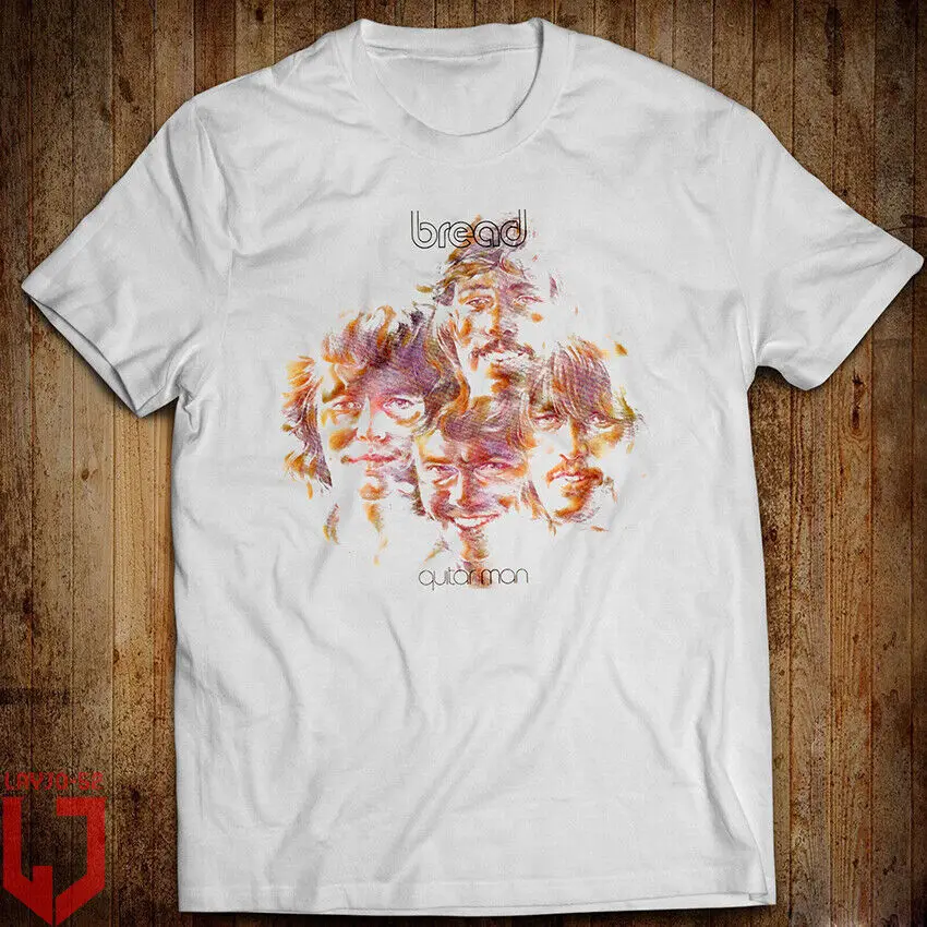 Guitar Man 1972 Classic Bread David Gates Jimmy Griffe Royer T-Shirt Maniche Lunghe