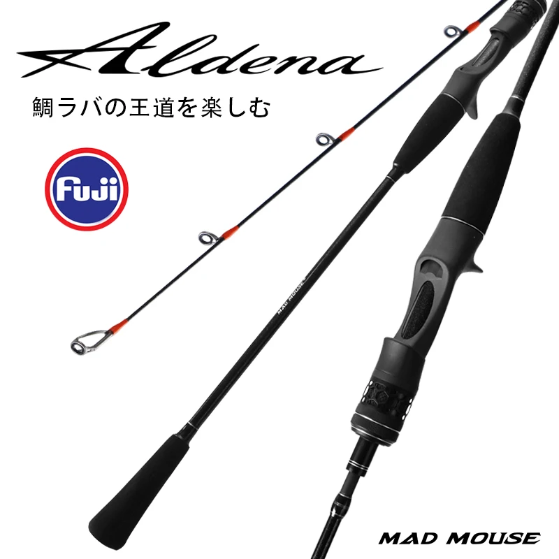 New Japan Full Fuji Parts Madmouse Tai Rubber Rod 1.9/1.98M Lure 30-150G Boat Rod Light Jigging Rod Casting Ocean Fishing Rod
