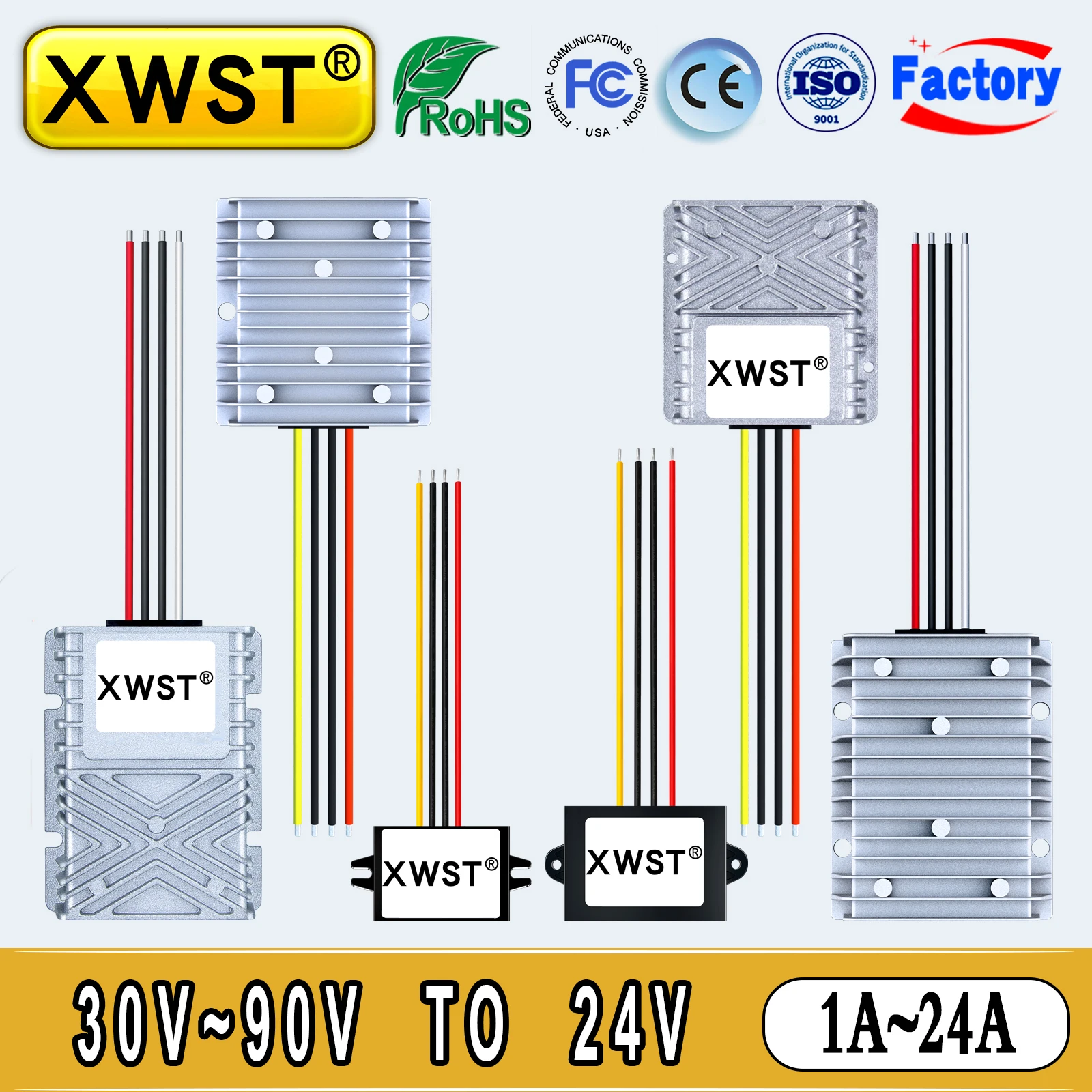Convertitore Dc Dc Da 30-90V A 24V, Inverter Di Potenza Step-Down Da 48V A 24V, Regolatore Di Tensione Da 60V A 24V, Convertitore Buck Da 72V A 24V Ce