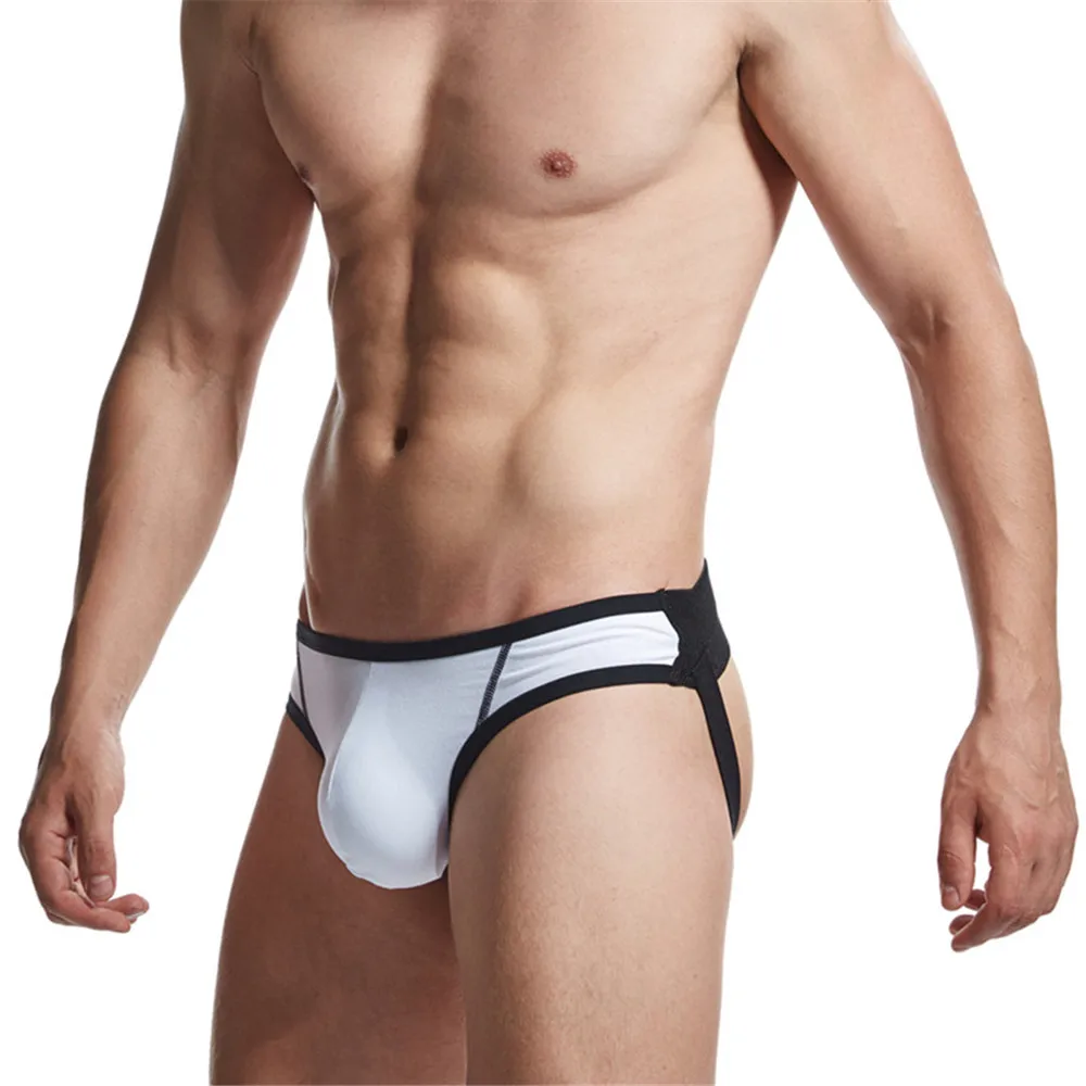 Uomini Biancheria Intima Jockstrap Atletico Sostenitore Sexy Cotone Patchwork Jock Cinghie Mens Perizoma G Stringhe Cuecas Mutandine Biancheria Intima