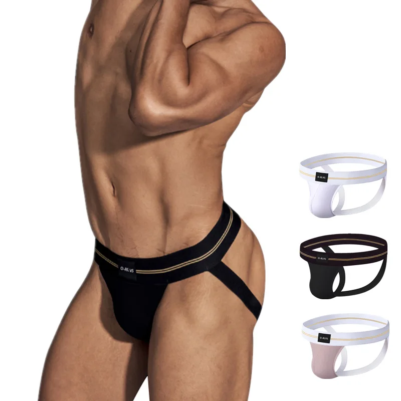 Perizoma Da Uomo Jockstrap 2021New Sexy Low Rise Perizoma Da Uomo Trasparente Erotico Custodia Per Pene Mutandine Slip Bikini Jockstrap Uomo Cueca