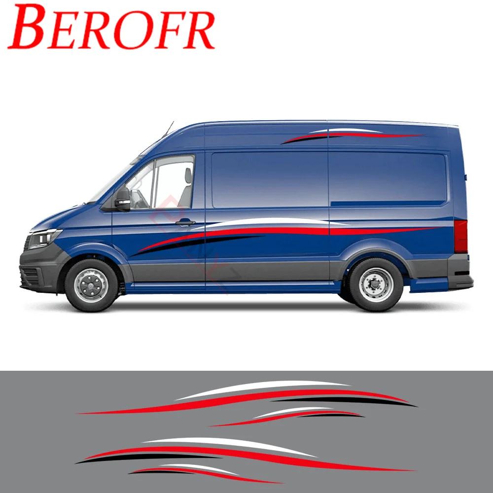 Adesivi Per Auto Su Entrambi I Lati Per Volkswagen Vw Crafter Tuning Accessori Sport Camper Camper Van Strisce Fai Da Te Decalcomanie Grafiche