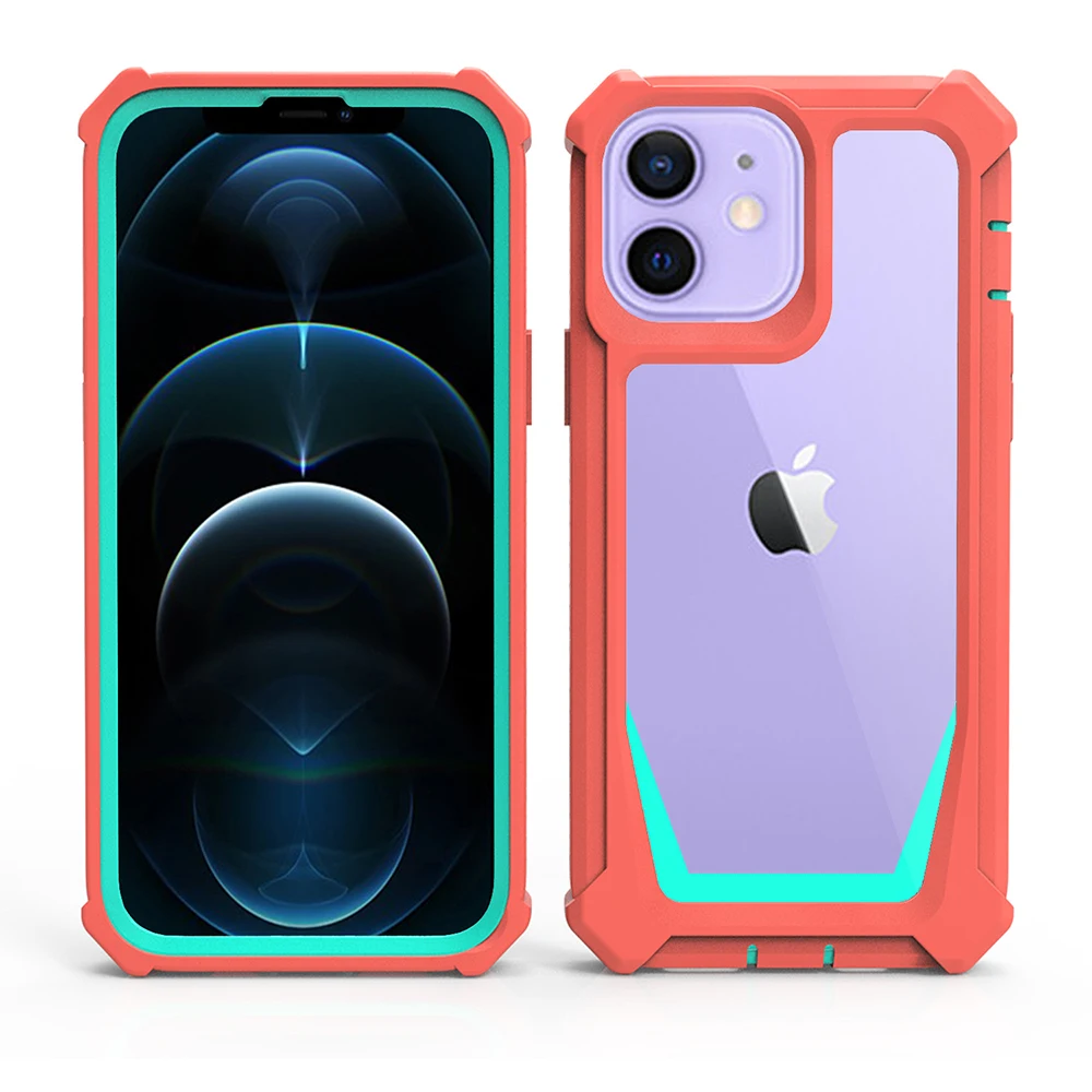 Custodia Per Armatura Per Iphone 14 13 12 11 Pro Max Mini Xs Xr Se 2 3 7 8 6 6S Plus Cover Anti-Caduta Shield Air-Bag Transperent Back Shell