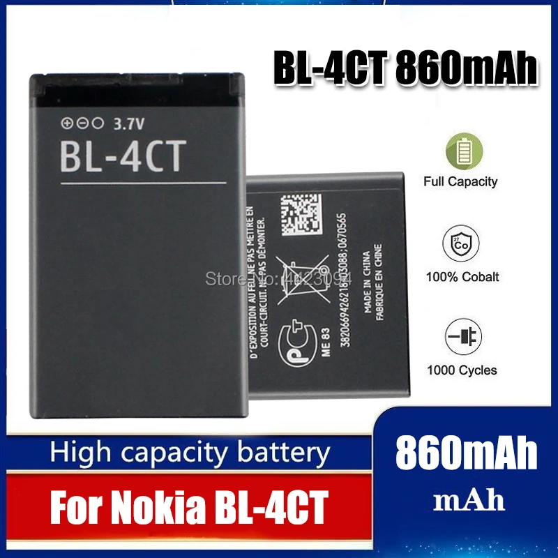 860Mah Batteria Bl-4Ct Bl4Ct Bl 4Ct Per Nokia 5310 6700S X3 X3-00 7230 7310C 5630 2720 2720A 7210C 6600F Batteria
