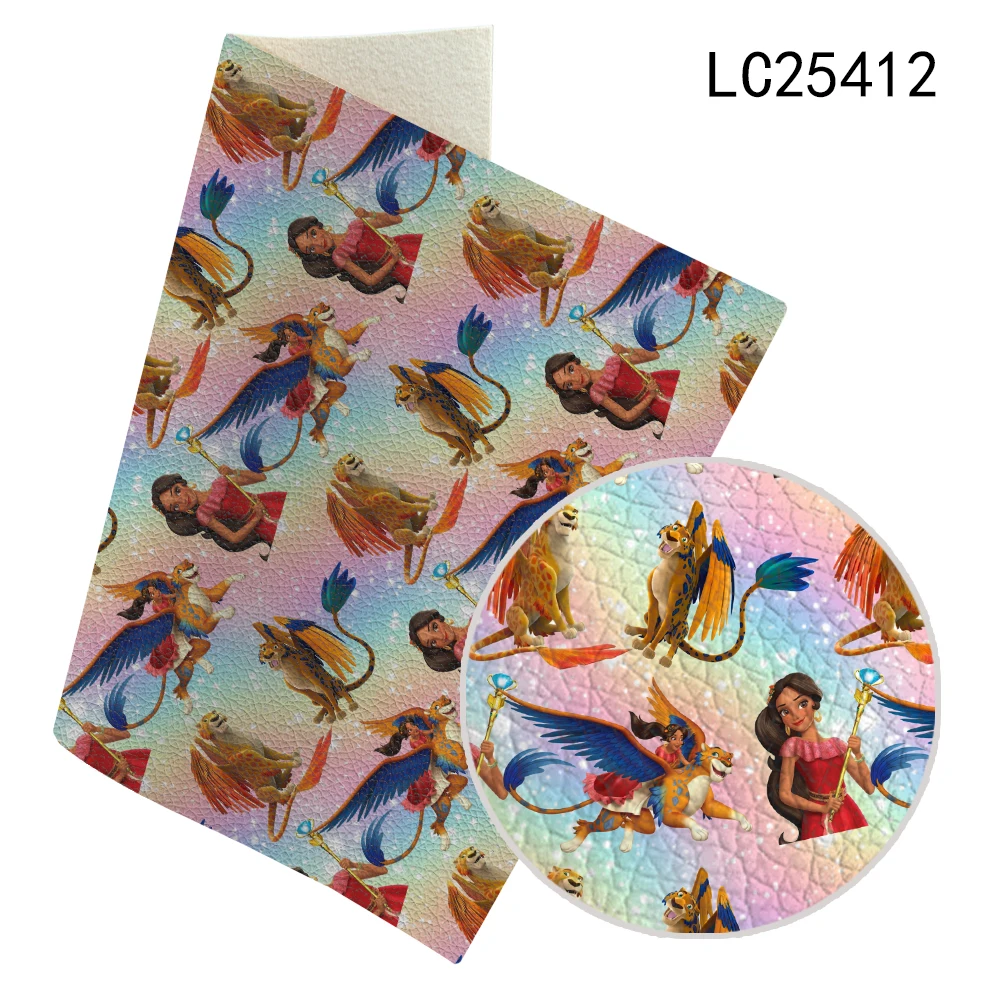 30*136 Disney Helen Di Avalor Doc Mcstuffins Cartoon Faux Litchi Leather Sheet Orecchini Per Le Vacanze Fai Da Te Fiocchi Per Capelli Sacchetti