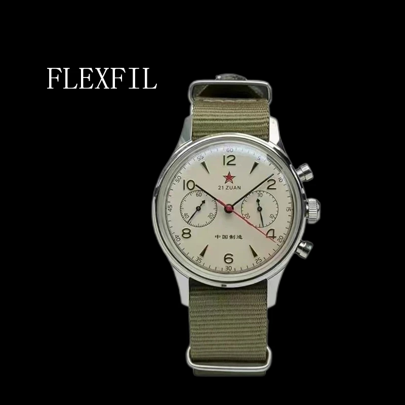 Dugary China Aviation Cronografo Al Quarzo 1963 Orologio Da Uomo 21 Zuan Pilot Impermeabile Canvas Fashion Unique Military Male Watch