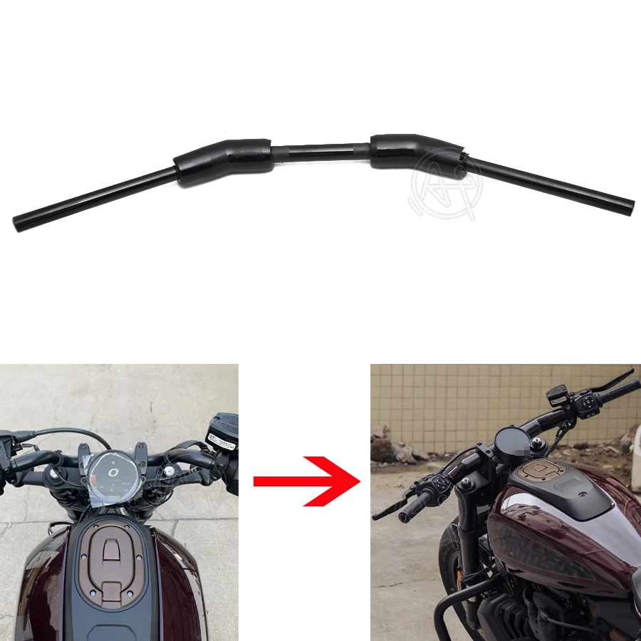 Modifica Manubrio Moto Manubrio 7/8 ''22Mm 45Mm Drag Bar Per Harley Sportster S Rh1250S 2021-2022