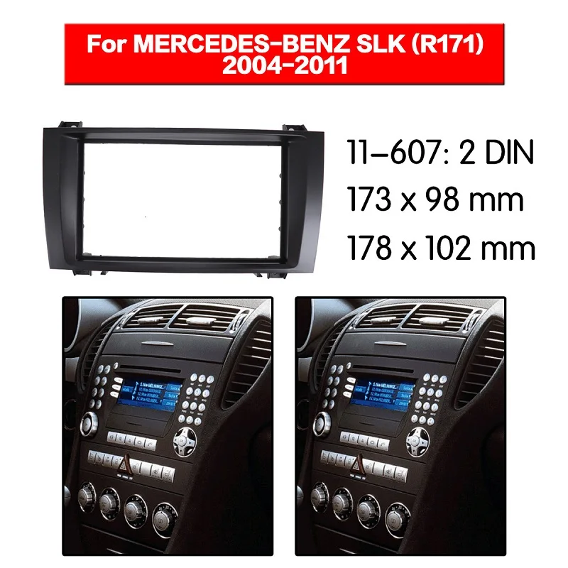 Per Il 2004-11 Mercedes-Benz Slk R171 Retrofit Face Frame Car Audio Navigation Dvd/Cd Pannello Di Conversione Macchina Universale