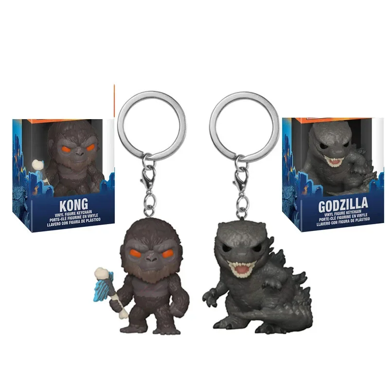 Funko Movies Pocket Godzilla Vs Kong - Kong Portachiavi Con Ascia In Vinile Figura Portachiavi Giocattolo Action Toy Figure Per Bambini Ragazzi Ragazz