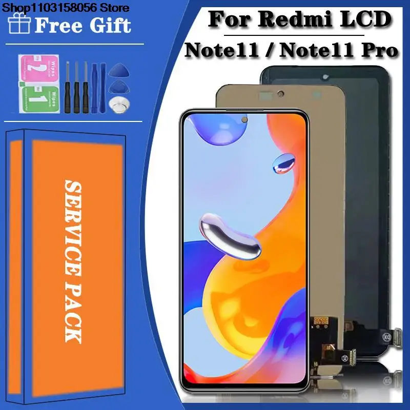 Tela Lcd Com Tela Sensori Ao Toque Para Xiaomi Redmi Note 11 Pro, 2201117Tg, 2201117Ti, 2201117Ty, 100% Testado