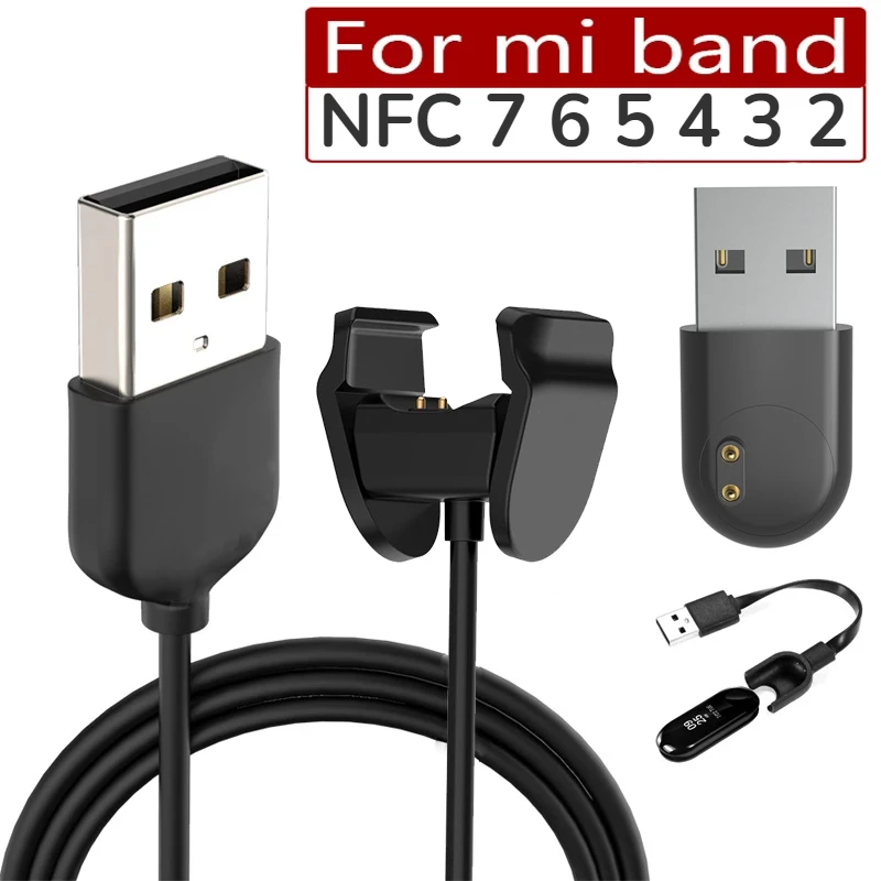 For Xiaomi Mi Band 7 6 5 Nfc Smartband Portable Wireless Usb Charger Smart Bracelet Wired Usb Charger Clip For Miband 4 3 2
