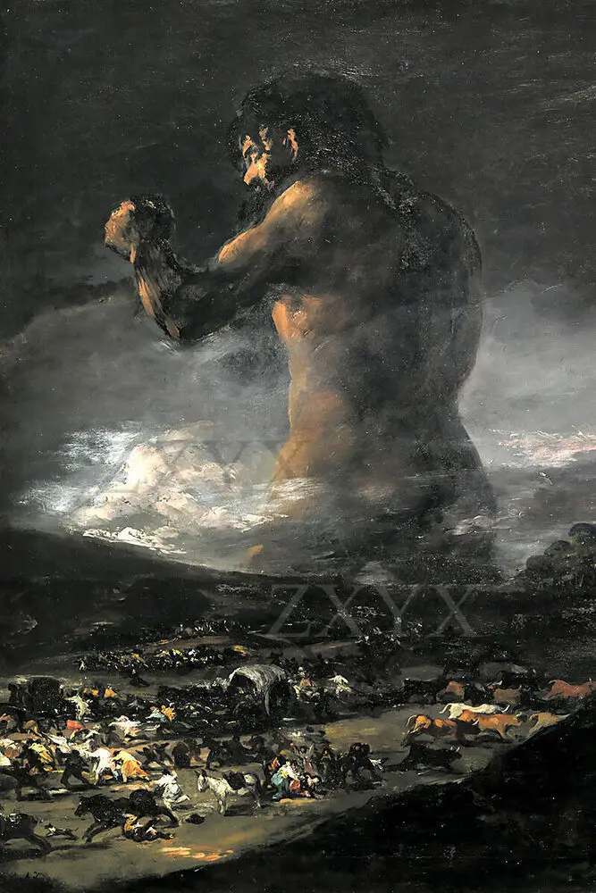 Artista Francisco De Goya Fine Art Poster Stampa Il Colossus