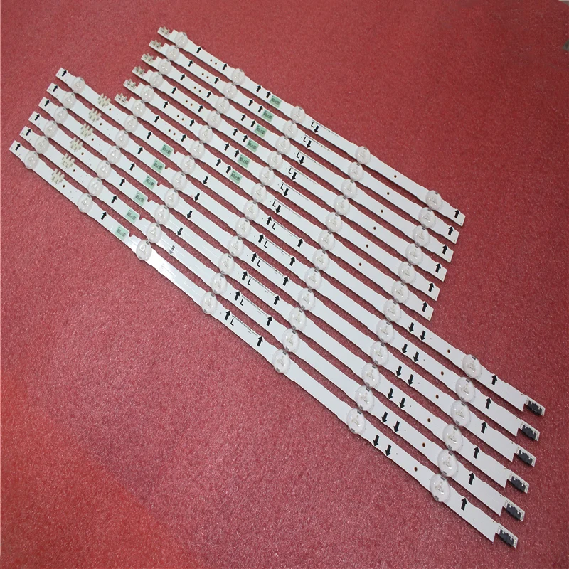 (Nuovo Kit) 12Pcs Striscia Led Per Samsung 55 "Tv Ue55J5600 Ue55J5670 Ue55J6202 Ue55J6300 D4Ge-550Dca-R3 Bn96-30431A 7 + 5 Lampada