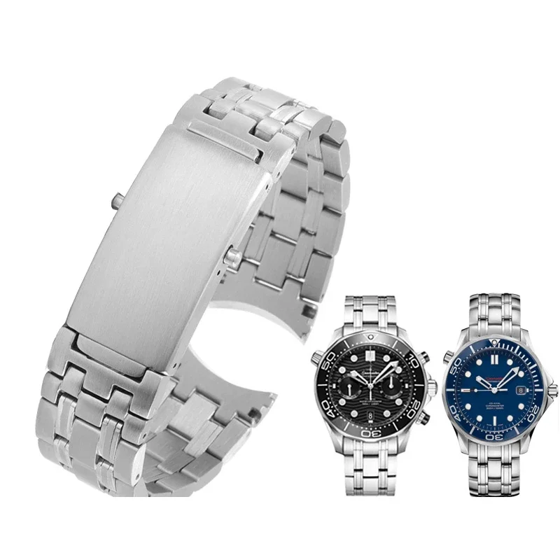 Per Omega Swatch Joint Name Seahorse 300 Fold Buckle 3 5 9 Beads Watch Strap 600 Heart Of The Sea Uomo Donna 20 22Mm Accessori