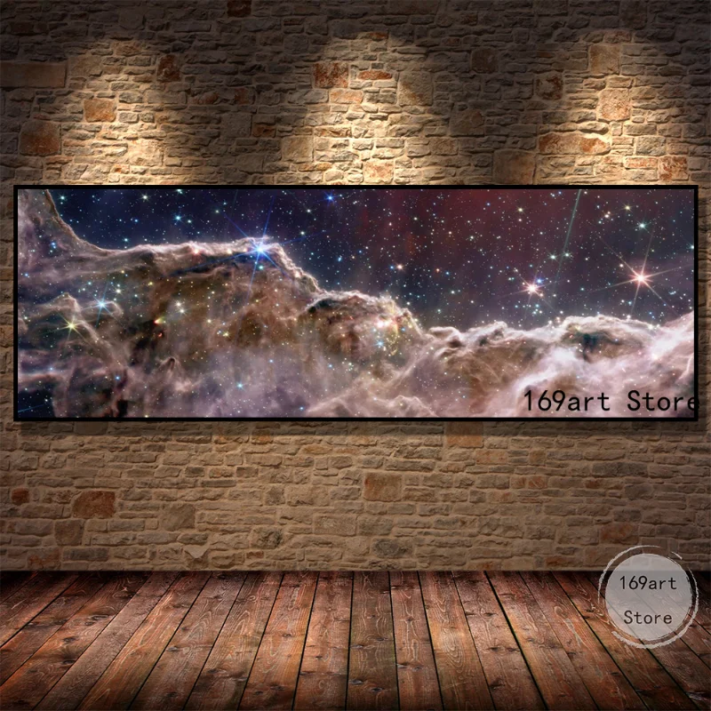 Retro Landscape Space Telescope Cosmic Clips Carina Nebula Space Star Art Poster Canvas Painting Stampe Murali Picture Home Decor
