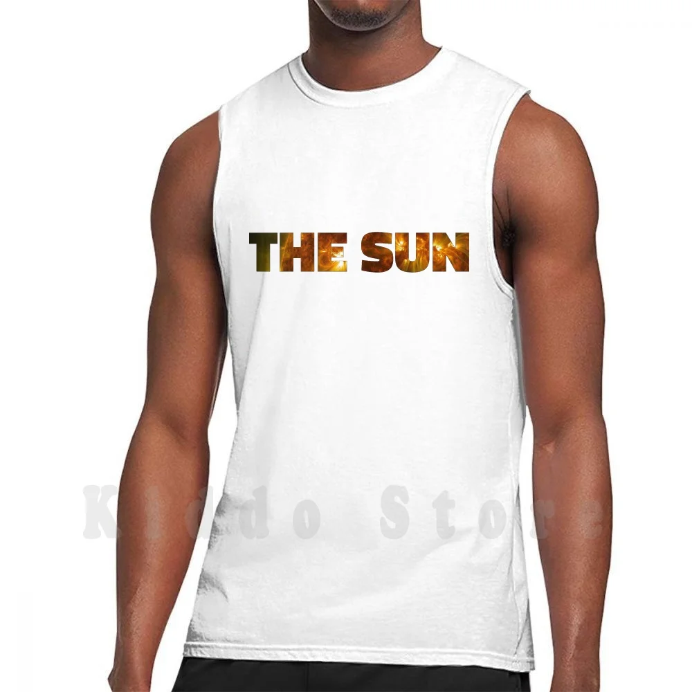 The Sun Tank Tops Vest 100% Cotton Sun Solar System Space Cme Flare Life Sistema Solare Stars Moon Planets Astronaut