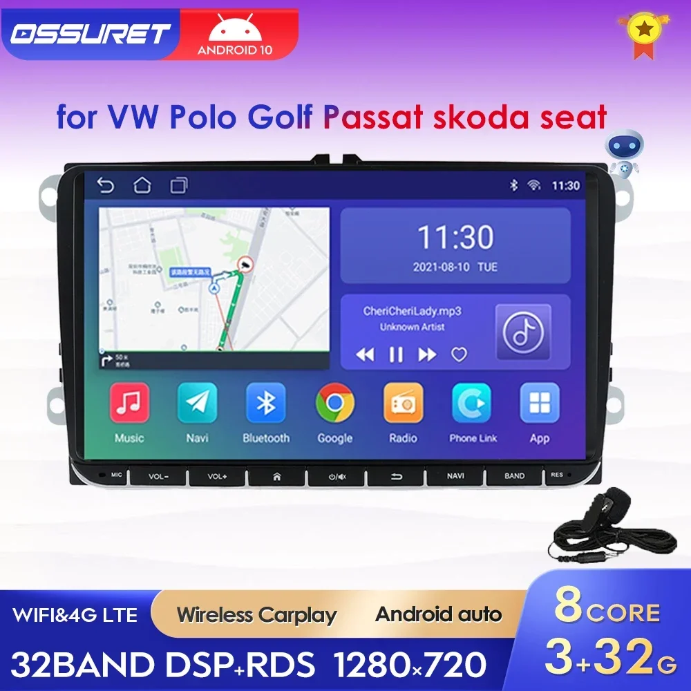 Autoradio Android Per Vw Volkswagen Golf 5 6 Polo Passat B6 Cc Golf Tiguan Amarok Scirocco Sharan Jetta Carplay Audio Gps Player