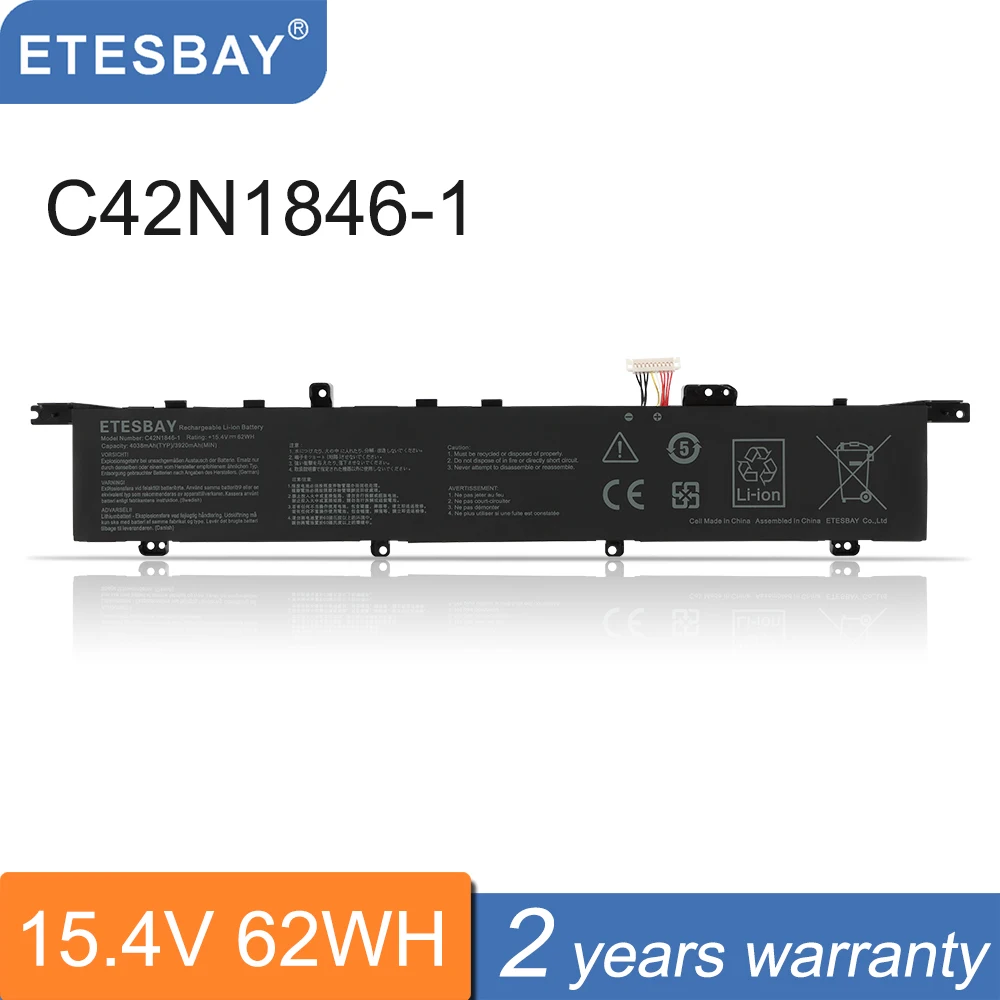 Etesbay C42N1846-1 Batteria Per Laptop Per Asus Zenbook Pro Duo Ux581G Ux581Gv Ux581Gv-Xb94T Ux581Gv-H2002R Ux581Gv-H2001T