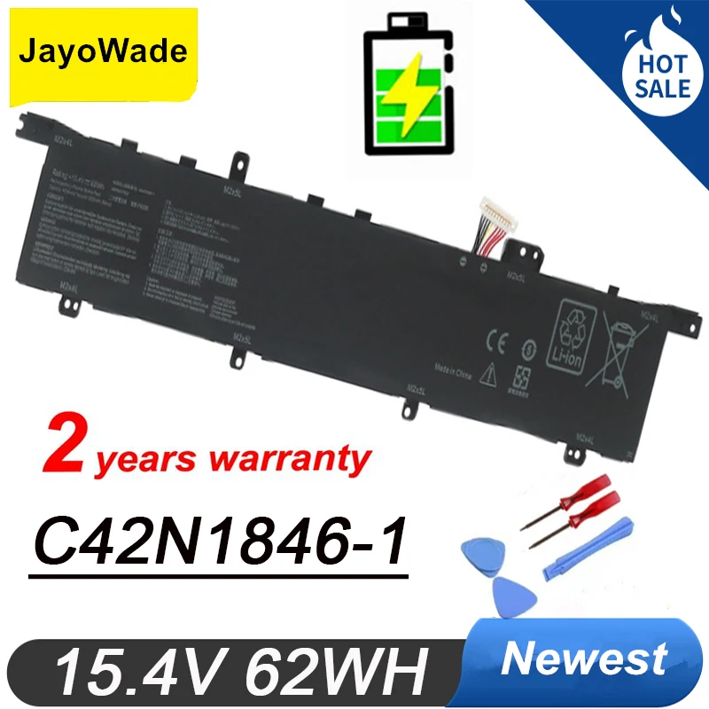 Batteria Per Laptop Factory 15.4V 62Wh C42N1846-1 Per Asus Zenbook Pro Duo Ux581Gv Duo Pro Ux581G Pro Duo Ux581Gv 0B200-03490000