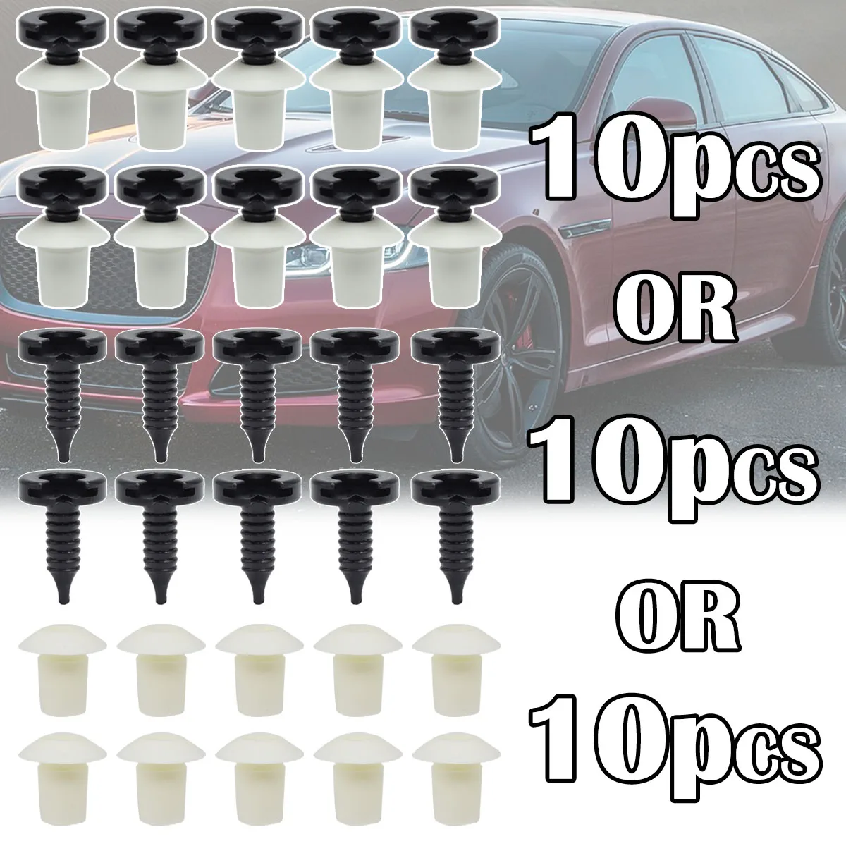 10X Per Jaguar Xe Xf Xj220 Xjsc Xk8 Interni Porta Posteriore Pannello Scheda Trim Clip Fibbia Di Fissaggio Snap Sack Inserti Occhielli Parafango