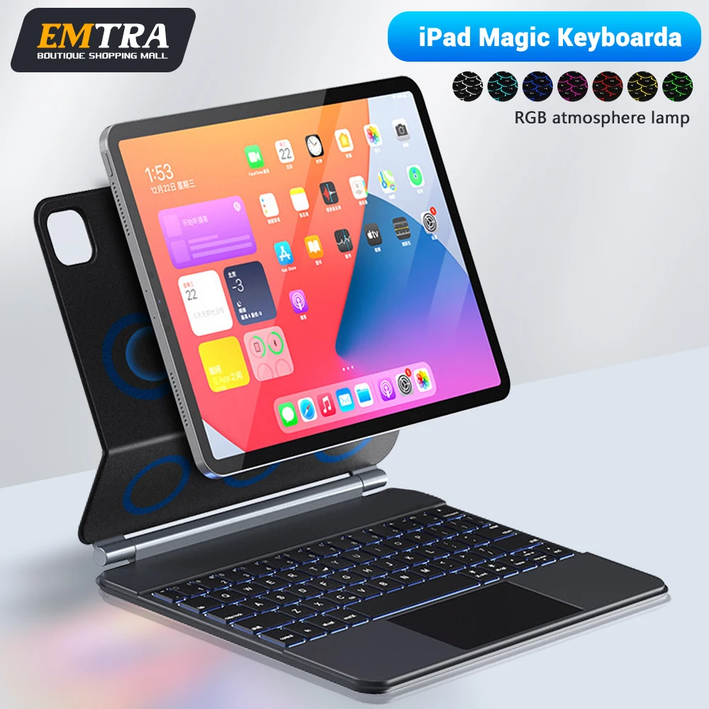 Tastiera Emtra Magic Per Ipad Pro 11 4Th 3Rd 2Nd Gen Air 4 5 Per Ipad 10Th Generation Pro 12.9 6Th 5Th 4Th 3Rd Gen Ipad Keyboard