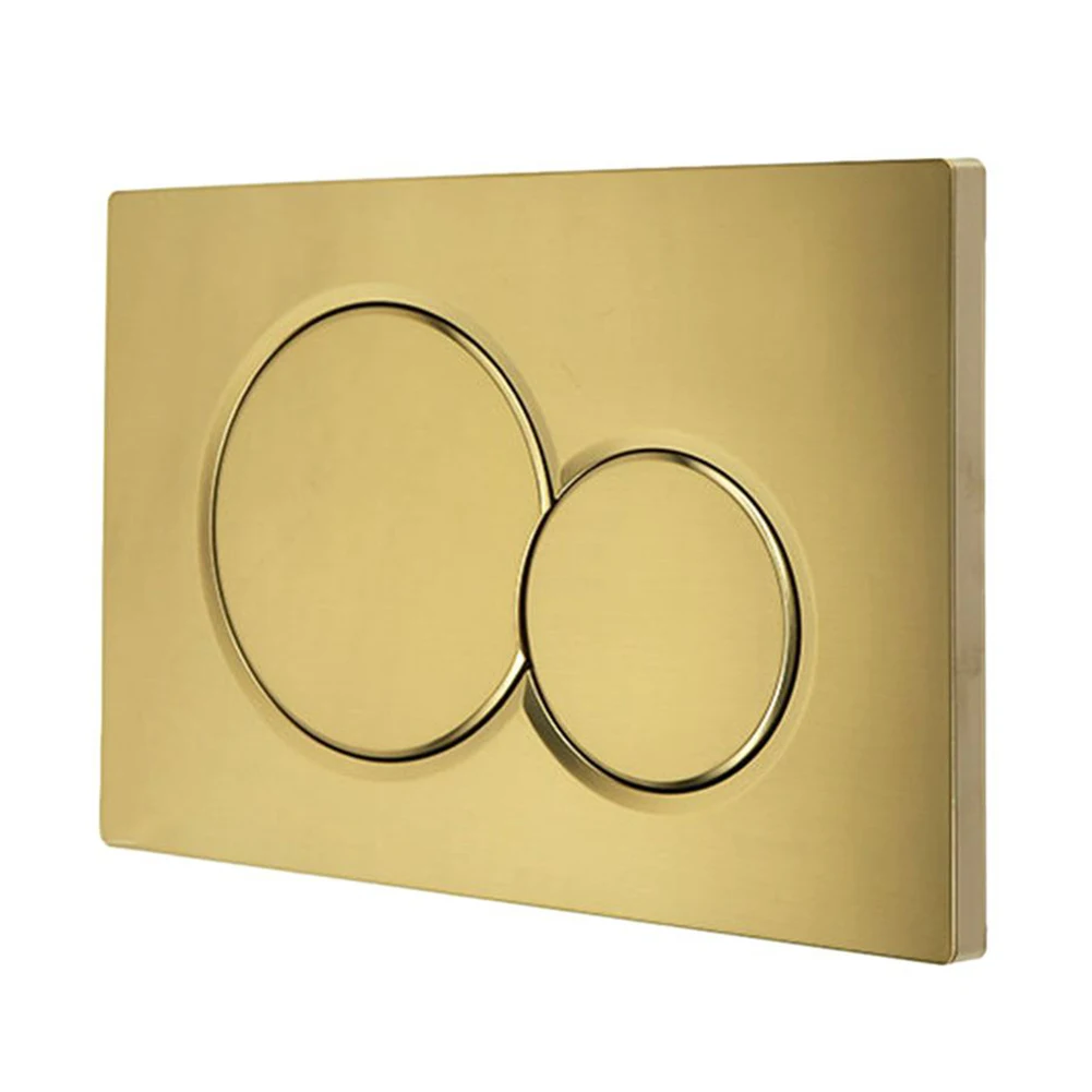 Piastra A Doppio Scarico In Oro Per Geberit Sigma01 Per Cassetta Wc Pulsante Di Scarico Hardware Bagno 24.6*16.4*1.3Mm