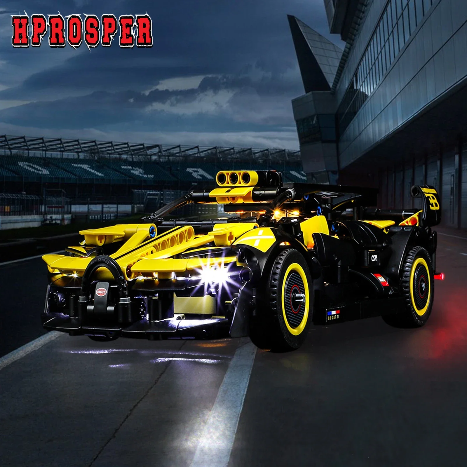 Hprosper 5V Led Light Per Lego 42151 Bugatti Lampada Decorativa Bolide Con Scatola Batteria (Non Includere Blocchi Lego)