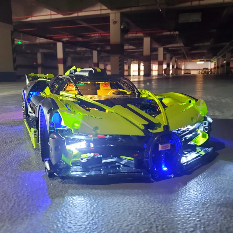 In Magazzino Moc Bugatti Bolide W16 Sport Car Led Light Technology Compatibile Con 42083 Building Assemblare Blocchi Mattoni Giocattoli