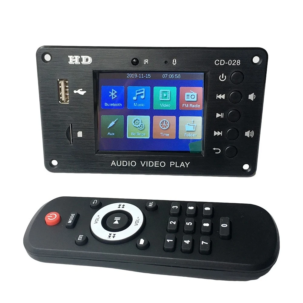 Lettore Mp3 Mp4 Lettore Mp5 Supporto Video Picture Clock Musica Bluetooth5.0 Scheda Di Decodifica Lettore Audio Hd Decodifica Radio Fm Per Auto