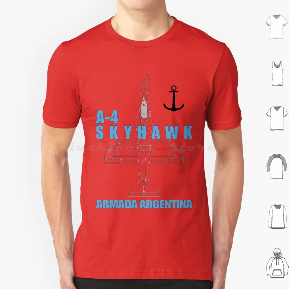 A-4 Skyhawk Armada Argentina T Shirt Big Size 100% Cotone Mcdonnell Douglas A 4 A4 Skyhawk A 4 Skyhawk A4 Skyhawk Douglas A 4