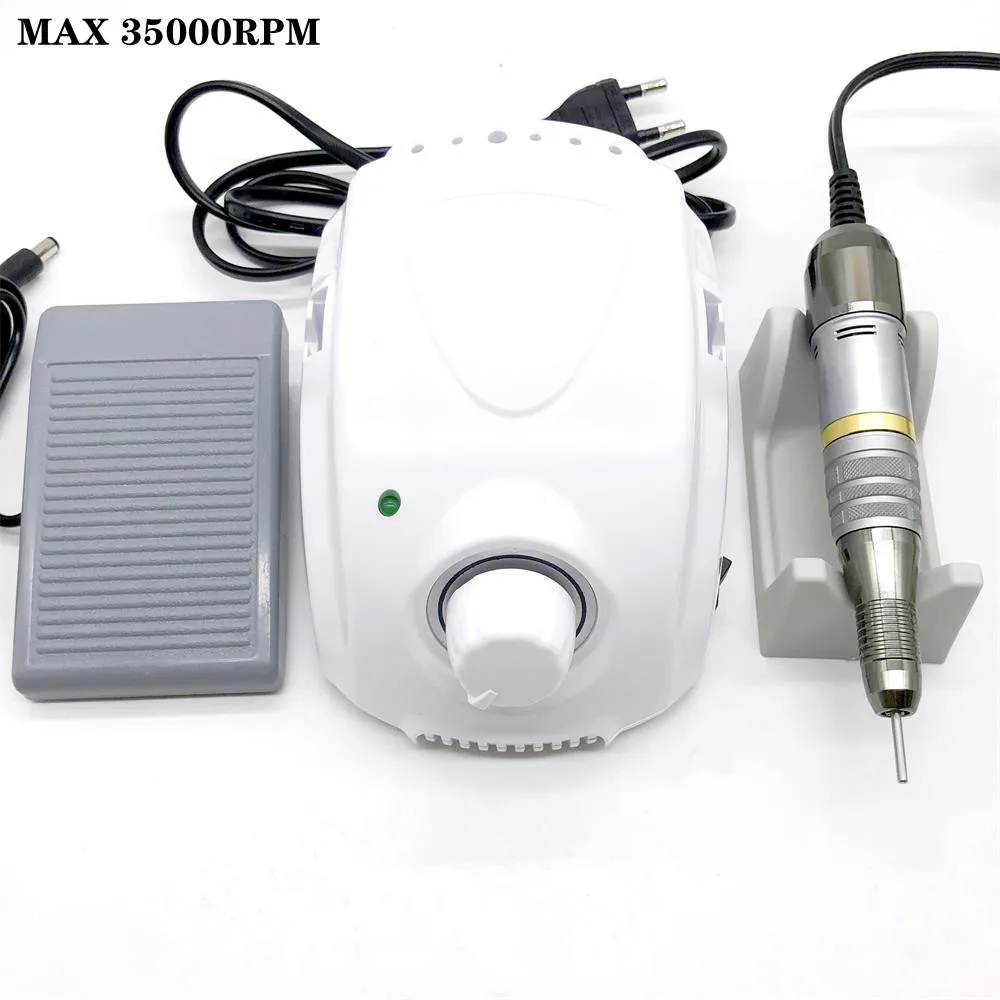 65W Electric Bt Marathon Champion-3 Control Box 35K Handle Manicure Pedicure Machine Professional Nail Sanding Grinding Device