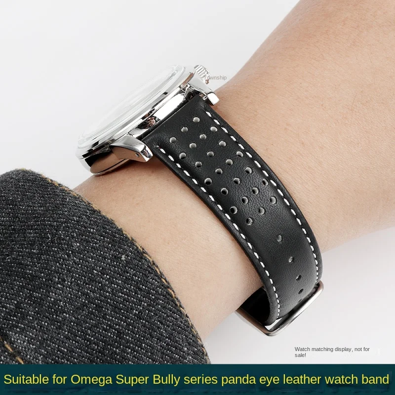 Adatto Per Omega Super King Ck2998 Panda Eye 311.32 Orologio In Vera Pelle Con Chiusura A Suola Catena In Pelle Bovina 19Mm Dimensioni Universale