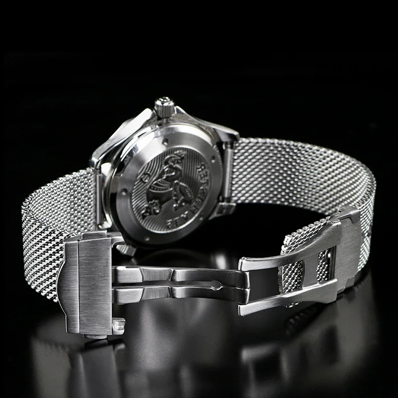 Per Omega Seamaster Series 300 M Cinturino Per Orologio Subacqueo Versione 007 Cinturino Per Orologio Devi3000M Cinturino In Rete Di Acciaio Inossidab